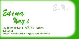 edina mazi business card